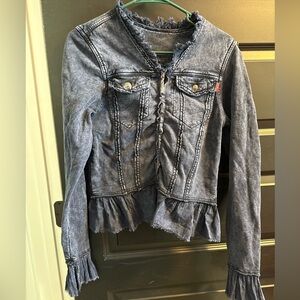 Rare NEW WITH TAGS hardtail forever zip front jean jacket blue denim y2k